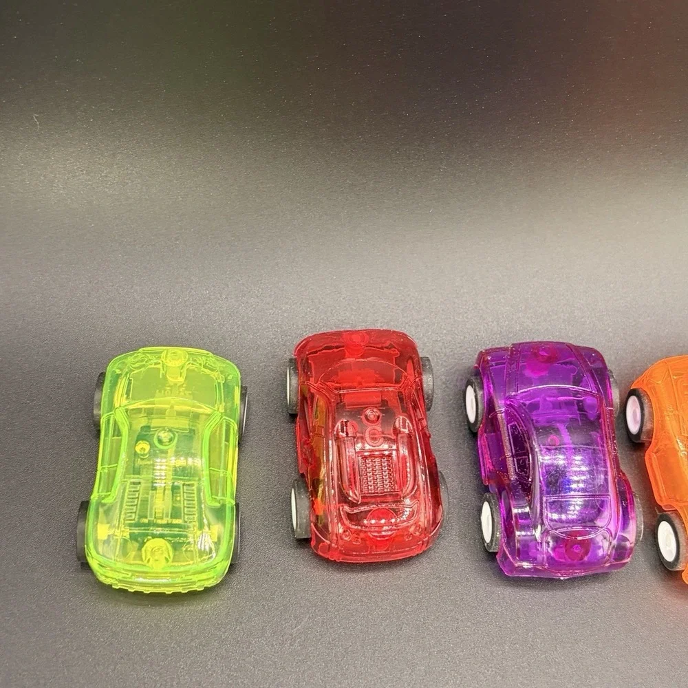 Lot Of 5 Toy Race Cars Transparent Friction-powered Cars 2